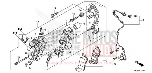 FRONT BRAKE CALIPER NC700DC de 2012